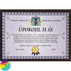 Certifikat - Za upokojenca